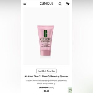 Clinique All About Clean Pink Cleanser 30ML